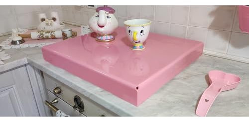 Coprifornelli copri fornelli copertura piano cottura protezione in Plexiglass TRASPARENTE e COLORATO - Versione CLASSICA - Per tutte le misure-Rosa
