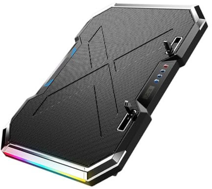 Uonlytech Enfriador De Laptop Velocidades Disipación De Almohadilla De Enfriamiento Doble USB