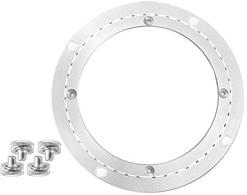 FBANULPEX Table Ronde en Verre trempé,Glass Table Hardware Aluminum Heavy Duty Rotating Turntable Bearing Table Base Round Swivel Plate Hardware for Glass Granite Or Dining Table(30cm)