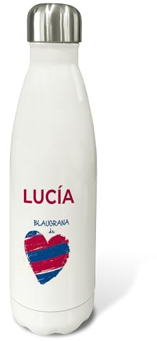 Water bottle. Botella agua acero inoxidable. Cantimplora 500ml y 750 ml. Cantimplora acero inoxidable. Botella termica personalizada. Regalos originales para hombre. Futbol. BARCELONA
