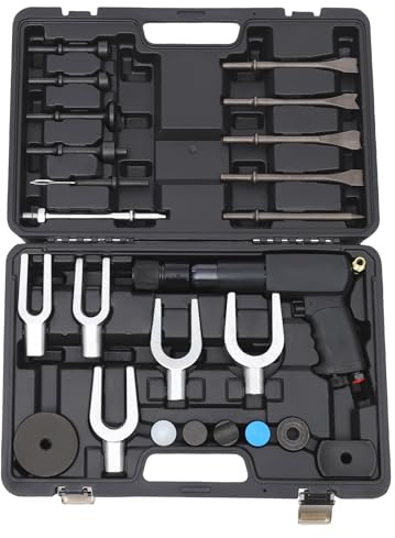 Druckluftmeißel Druckluft Hammer Air Hammer Presslufthammer Meißelhammer Druckluft Werkzeug Druckluftwerkzeug Set mit Koffer 9 kg für Auto Reparatur Karosserie Ausbau