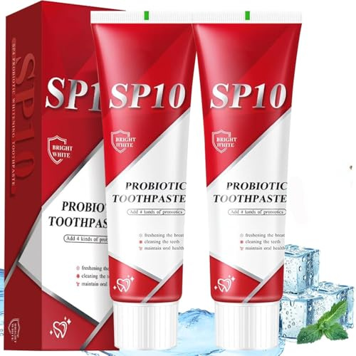 SP-10 Probiotische Zahnpasta, Whitening Zahnpasta für Mundgesundheit, Probiotische Aufhellende Zahnpasta, Frischer Atem, Tiefenreinigende Pflege, Whitening Toothpaste mit Sanfte Formel