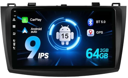 MISONDA 2G+64G Double Din Head Unit Car Stereo Bluetooth Android 15 For Mazda 3 BL 2010-2013 GPS Sat Nav RDS FM AM Carplay Android Auto Camera DAB+