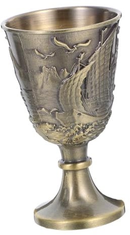 Healifty Vintage Chalice Goblet for Wine Whisky Liquor Retro Design Capacity for Holiday Celebrations Romantic Dinners and Home Decor