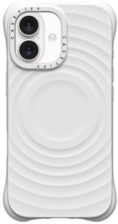 CASETiFY Ripple iPhone 17 Hülle [Premium Soft-Touch Silikon/MagSafe-kompatibel/Schutz vor Stürzen aus 2 m] - Weiß