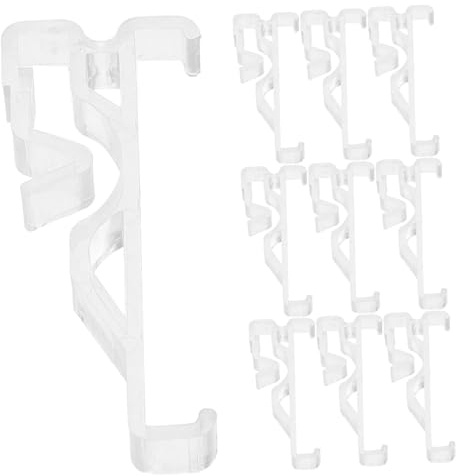 12 x Volant-Clips, versteckter Clip, transparenter Kunststoff, für horizontale Jalousien, Volant-Halter