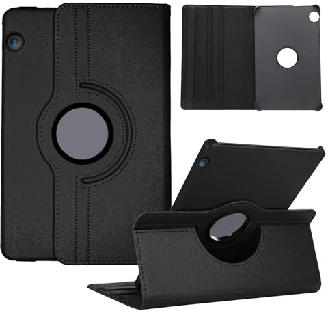 Laywaam Coque Compatible avec Huawei MediaPad T5 10 10,1 Pouces Tablet Modèle 2018, Etui 360° Rotation Housse étui Coque avec Rabat/Stand de Positionnement Support