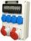 RoadEu - Distribuidor de corriente 16A 5P, 32A 5P tomas, 4x 230V tomas Schuko, con magnetotérmicos, distribuidor de obra IP44