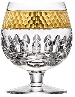Arnstad Verre à cognac en cristal Motif fleur Doré (10,6 cm)
