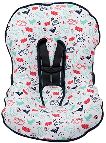 JYOKO Kids Abdecken Gepolsterte Universal für Babyschale (Dino Party)