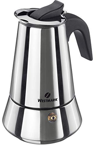 Westmark Espressokocher, Für 4 Tassen Espresso, Induktionsgeeignet, Brasilia Plus, Rostfreier Edelstahl, 24662260