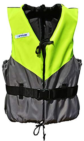 Navyline Unisex 50N Schwimmhilfe Schwimmweste, Farbe:gelb/grau, Größe:30-50kg