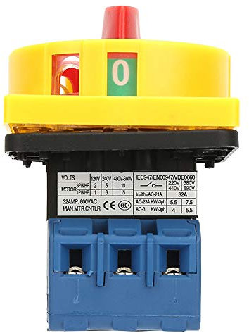 Commutatore Rotativo 3 poli 2 Posizioni Interruttore Automatico del Carico Rotativo 440V (32A)
