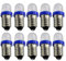 Ruiandsion 10 x LED-Taschenlampen, 6 V, E10, Mini-Lampen, blau