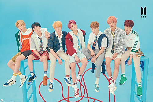 BTS Poster Blue (91,5cm x 61cm) + Geschenkverpackung. Verschenkfertig!