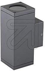 EVN Lichttechnik Wandanbauleuchte 2flg.Anth 485016N IP54 GU10 220-240V Decken-/Wandleuchte 4037293017923