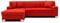 DOMO. collection Ecksofa Capri, Sofa in L-Form mit Schlaffunktion, Couch, Polsterecke, Eckcouch, Schlafsofa 239 x 152 x 75 cm (BxTxH), rot