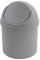 Zerdyne 2 L Plastic Mini Trash Can with Swing-Top Lid, Grey Desktop Garbage Bin