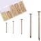 OMOTOOL Gold Nails Assortment Kit (510pcs), Brass Plated Nails for Hanging Pictures and Woodworking, 5 Size Assortment