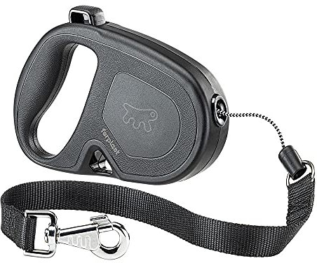 Ferplast Correa retráctil para Perros Grandes Flippy One Cord L, Cuerda Extensible 5 m, máx 35 kg, Negro