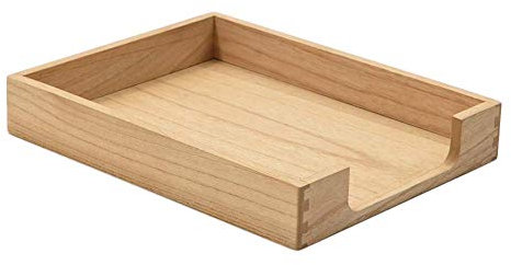 KIRIGEN Wood Letter-Size Tray Single-Tier Wooden Tones Collection Front-Load Documents Tray for Office Desktop Organizer - Desk Magazine, File, Folder, Paper Holder Natural