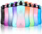 Edmyre 750 ml rosa Wasserflasche für Mädchen, BPA-freie Tritan-dicke motivierende Wasserflasche mit Zeitmarkierung, hellgrün/rosa auslaufsichere Wasserflasche