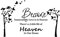 Because Someone We Love is in Heaven Quotes Wall Stickers Decal, Removable DIY Tree Vinyl Wall Sticker Family Theme Wall Art Decor for Living Room Bedroom Home Decoration