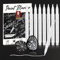 ABEIER Weißer Stift, 8 Stück weißer Marker,0.7mm feine Spitze,Acryl Weiß Permanent Marker für schwarzes Papier, Skizzieren, Zeichnen,Holz, Fels, Reifen, Kunststoff, Leder, Glas