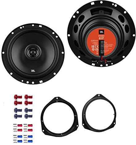 JBL Stage1 61F Lautsprecher mit Einbauset passend für FIAT 500 (312) ab 2007 Türen vorne 400 W 165mm 2 Wege Koax