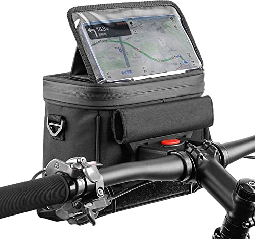 Lixada Touchscreen-Handyhalterung für Fahrrad-Frontrahmen, EVA-Lenker, Radfahren, Front-Aufbewahrungstasche für 17,8 cm (7 Zoll) großen Bildschirm