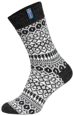 HomeOfSocks Flaggensocken Island Damen Herren Kuschelsocken Wolle Dicke | elastisch · Wärmend · Atmungsaktiv · Weich · Casual