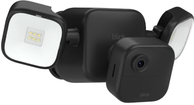 Blink Outdoor 4 Floodlight Camera (newest model), Wire-free smart security camera, 700 lumens, two-year battery life, HD live view, enhanced motion detection, Works with Alexa- 1 camera system