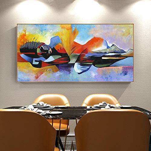 Größere Lord Buddha Home Decor Leinwand Malerei Abstrakte Ölmalerei Buddha Leinwand Religiöse Poster Print Wall Art Bilder 55x110cm Innenrahmen