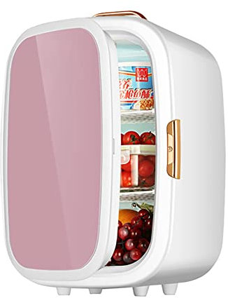 20 L Mini Fridge For Bedrooms Freestanding Table Top Refrigerator Cooler And Warmer Food Heater & Beverage Cooler For Bedroom, Cosmetics, Medications, Home And Travel AC+DC Power ( Color : Pink , Size