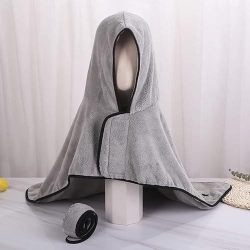 EUYIMOMO Bademantel Hund Bademantel for Hunde, Korallenvlies, schnell trocknend, saugfähiges Handtuch, Katzenbadetuch, doppelter Zweck, warme Deckenkleidung (Color : Gray, Size : M)