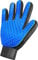 Pet Beauty Gloves - Suitable for dogs and cats. Gentle hair removal brush, massage tool, efficient pet hair removal tool, very suitable for long and short hair, right hand only (blue)