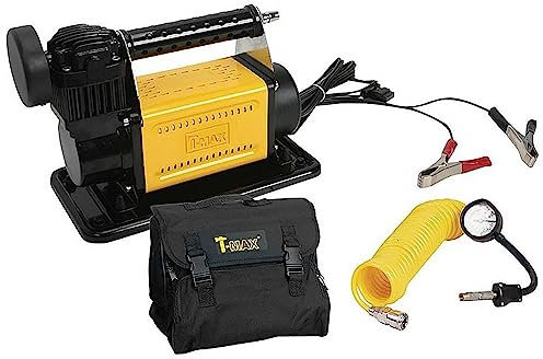 T-MAX Compresor de aire de 72 l/min 12 V, bomba de neumáticos, para 4 x 4, todoterreno, furgoneta, camión