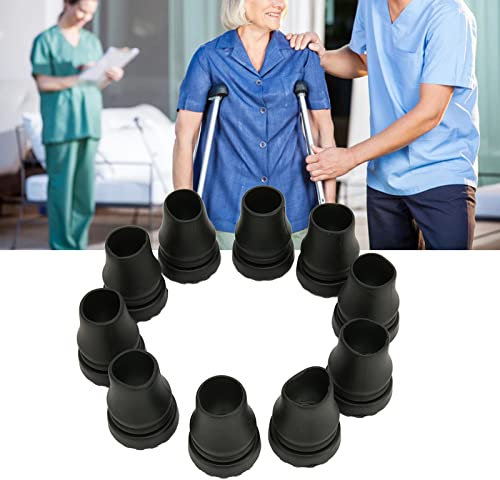 Topyond 10 Stück Krückenspitzen Krücken Gummi Griffpolster Zubehör Gehstock Gummipuffer Gummifüße Geeignet Für Gehhilfen Toiletten Und Badestühle Innendurchmesser von 22 Mm