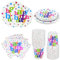 130 PCS Rainbow Birthday Party Supplies Set - Plates, Cups and Napkins, Colorful Disposable Tableware, Boy & Girl Decorations for 30 Guests