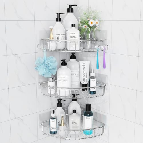 Orimade Lot de 3 paniers de douche d'angle