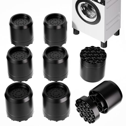 Ezprotekt 8*Waschmaschine Füße Pad Ø45mm,Antivibrationsmatte Waschmaschine Füße,Universal Waschmaschine Fußpolster Antirutschmatte,Schwingungsdämpfer für Trockner, Kühlschrank, Bettmöbelerhöhungen