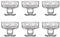 binsakao Glass Ice Cream Bowl Set of 6, Small Clear Mini Footed Dessert Cups for Fruit Pudding Trifle Parfait Sundae Nuts Cocktail Drinks Party (6.3 oz, Vintage Gerbera)