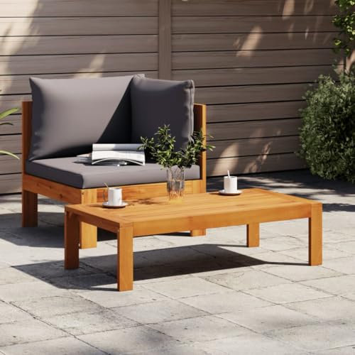 LAPOOH 2-tlg. Garten-Sofa-Set mit Kissen Massivholz Akazie, Gartensofa, Loungemöbel, Balkonmöbel, Outdoor Sofa, Balkon Sofa, Balkon Lounge - 367632