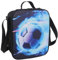 Hojalis Lonchera de fútbol para niños y niñas, bolsa de almuerzo reutilizable con aislamiento de fútbol, lonchera portátil para niños, lonchera de fútbol con soporte para botella de agua, lonchera de