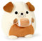 shownicer Plüschtier Bulldogge Hund Kuscheltier Mit Rugby Stofftier Kawaii Hund Plüsch Kissen Spielzeug Hund Wurfkissen Geschenk für Kinder Jungen 3+ Jahre (Hund & Rugby, 30cm)
