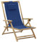 Somanki Verstellbarer Relaxstuhl Marineblau Bambus und Stoff, Gartensessel, Campingstuhl, Terassenstühle, Gartenmöbel, Balkon Stühle, Balkonstuhl, Hochlehner, Stühle Für Draußen - 313025
