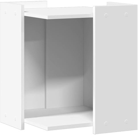vidaXL Recinto per Lettiera per Gatti Bianco 80x50x45 cm in Truciolato, mobili per lettiera per Gatti, mobili per lettiera, mobiletto per lettiera per Gatti