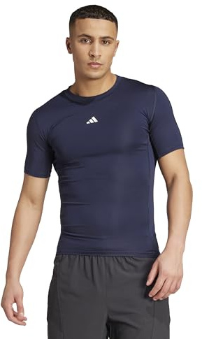 adidas Men's Techfit Compression Training T-Shirt, Legend Ink, S