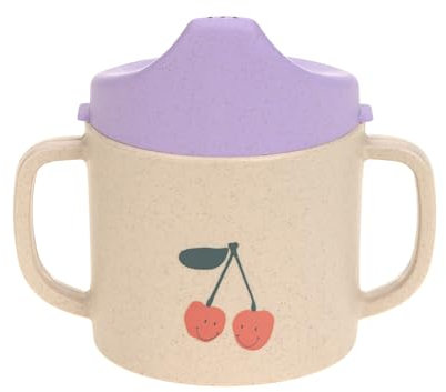 LÄSSIG enfants gobelet avec poignée et couvercle amovible 150 ml/Sippy Cup Happy Fruits Cherry