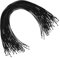 Elastische Widerhaken Cord, 50Stück Elastische Kordeln mit Metall Widerhaken Verschluss Schwarze Stretch Runde Schnur Weiche Dehnbare Kordel für Masken, DIY Partyhüte, Menüs, Buchbinden, Geschenktüten